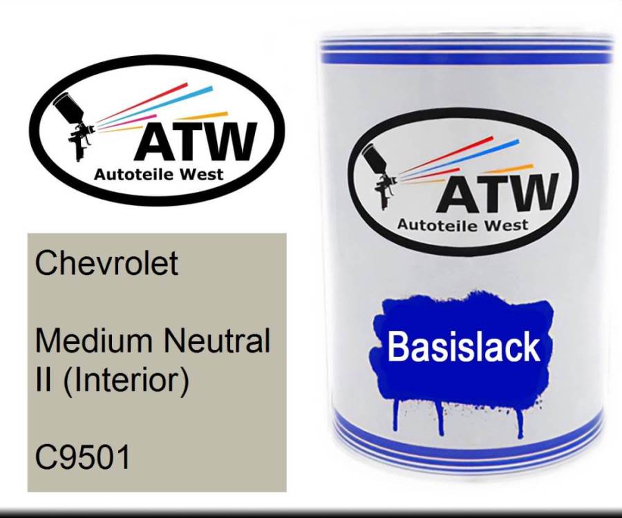 Chevrolet, Medium Neutral II (Interior), C9501: 500ml Lackdose, von ATW Autoteile West.